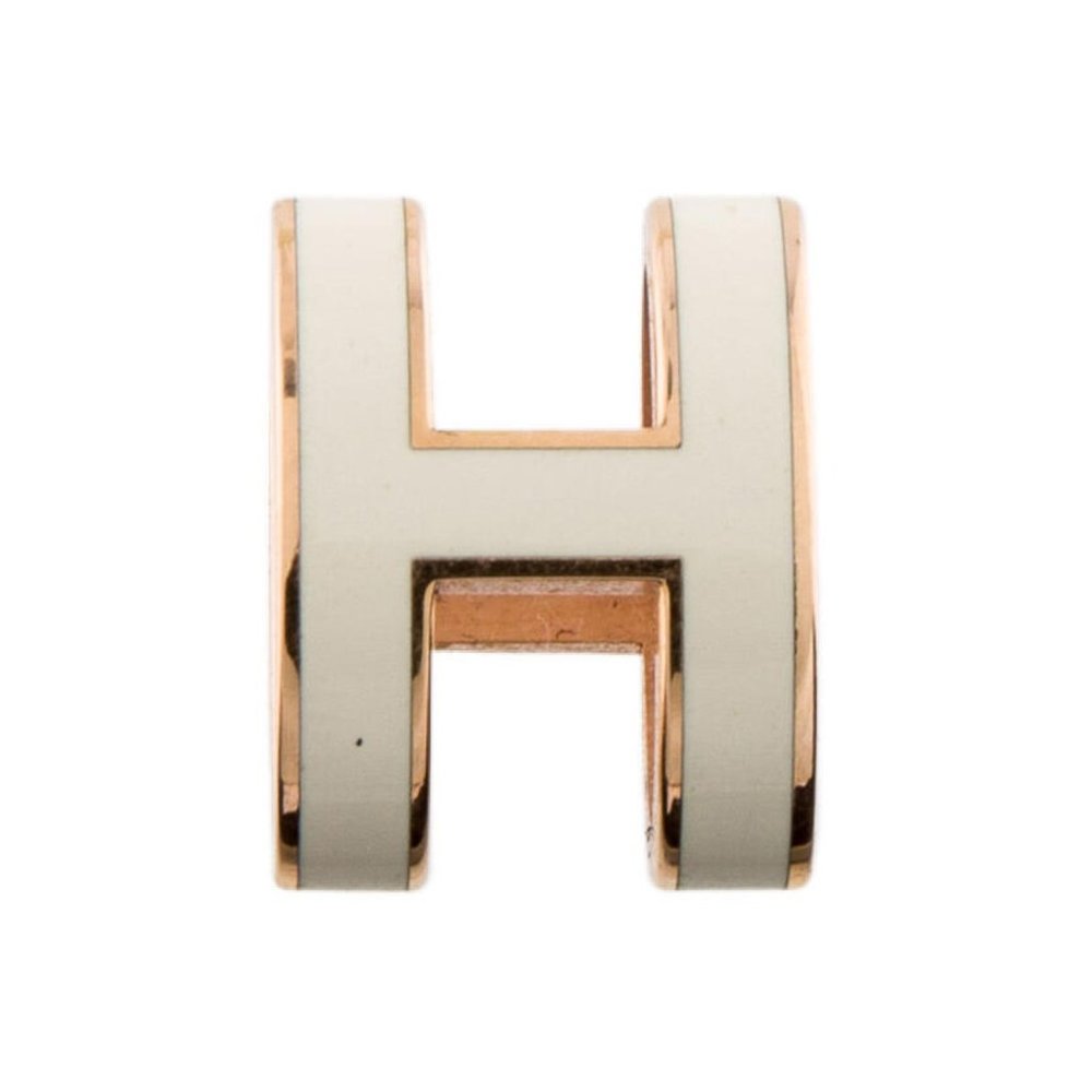 HERMES H POP mini necklace/ pendant  only gold/ white
